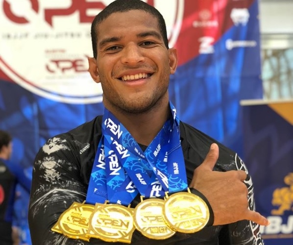 Mahamed Aly with IBJJF Open gold medals